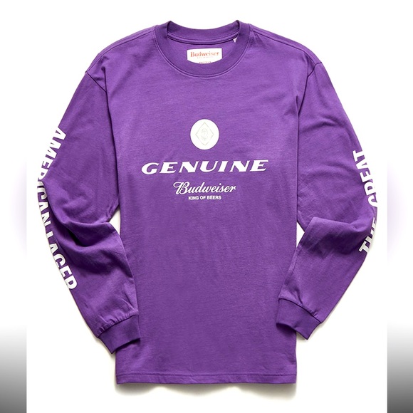 Budweiser By PacSun Crest Long Sleeve T-Shirt Mens‎  Size Large - Picture 1 of 9